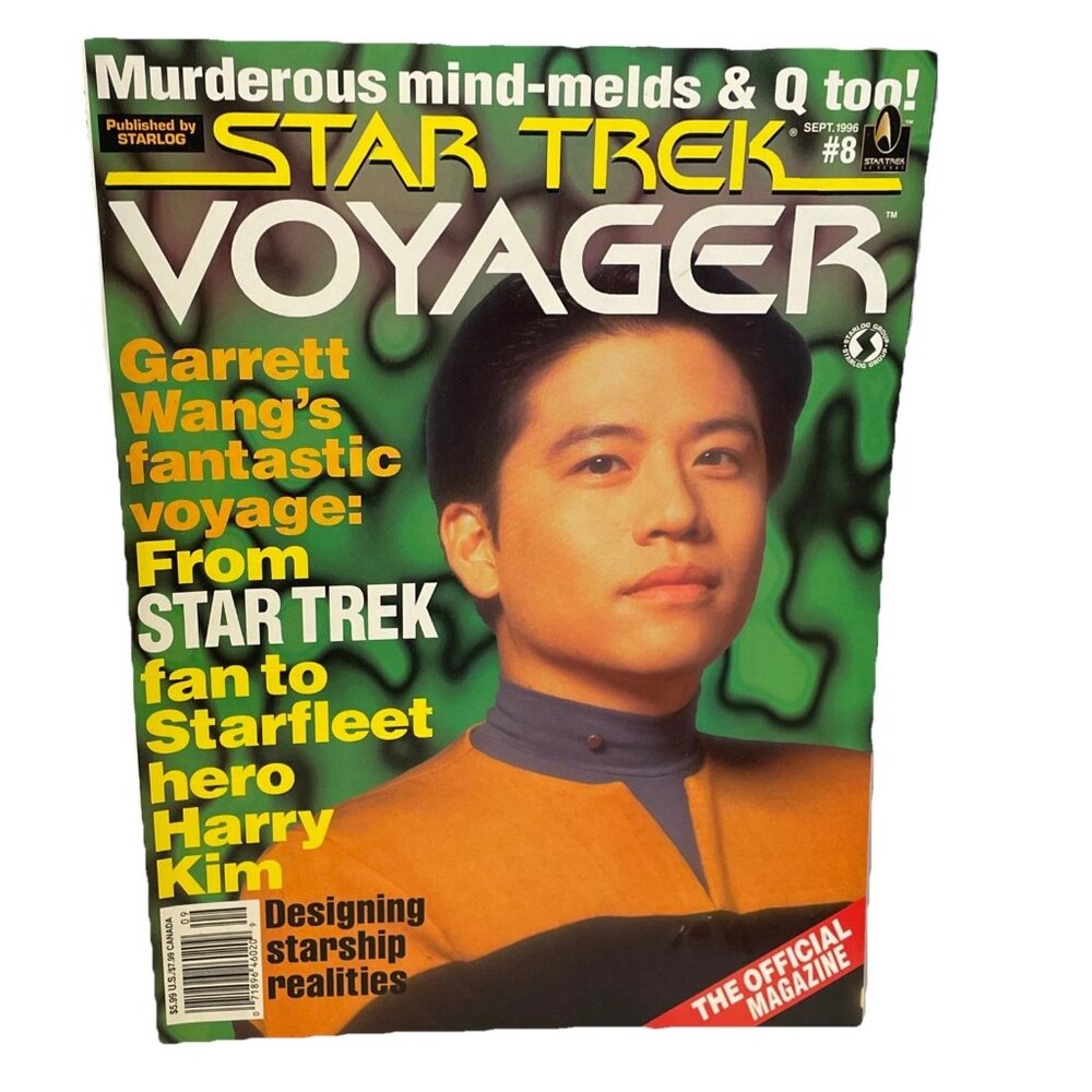 Star Trek Voyager Magazine #8 Sept 1995 Starlog Garrett Wang Harry Kim Q